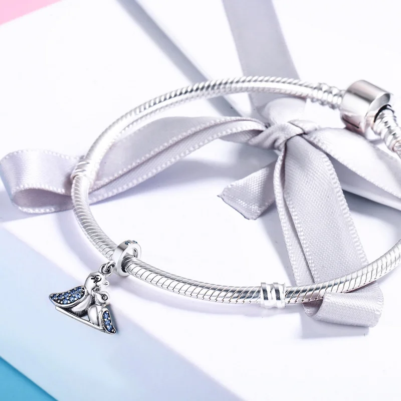 (imagem para) Charm Pendente Passarinho com a mãe estilo Pandora - SCC426 - Visualizar 4