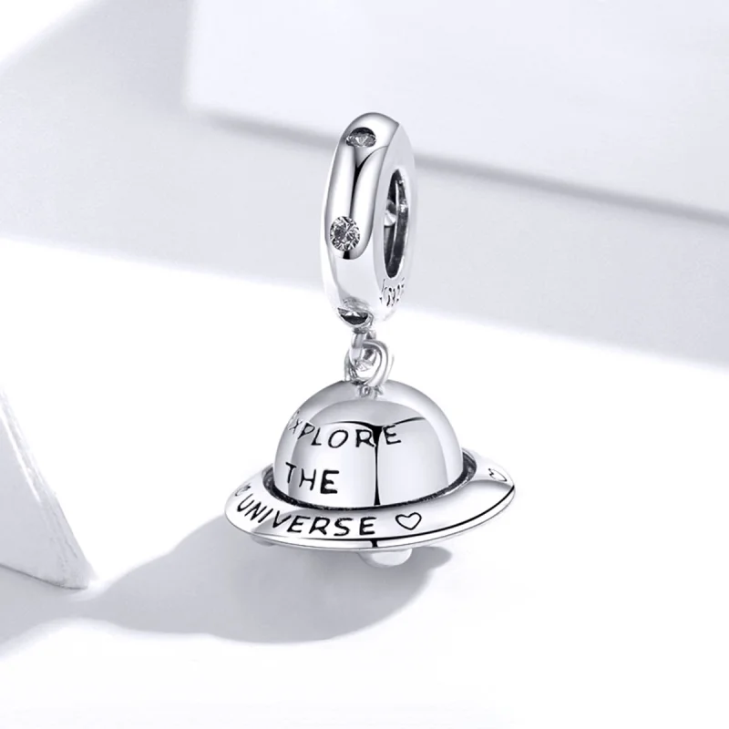 (imagem para) Charm Pendente Pequena Nave Espacial estilo Pandora - SCC1696 - Visualizar 2
