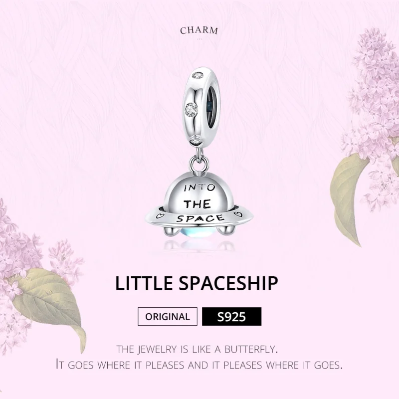 (imagem para) Charm Pendente Pequena Nave Espacial estilo Pandora - SCC1696 - Visualizar 6