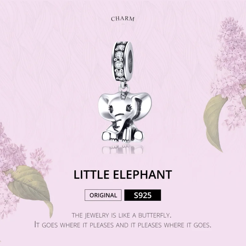 (imagem para) Charm Pendente Pequeno elefante estilo Pandora - SCC1338 - Visualizar 6