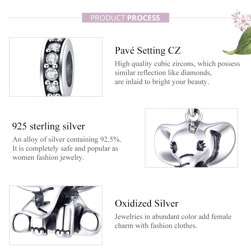 (imagem para) Charm Pendente Pequeno elefante estilo Pandora - SCC1338 - Visualizar 8