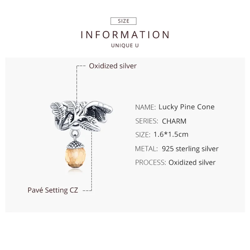 (imagem para) Charm Pendente Pinha life Pandora - BSC336 - Visualizar 8