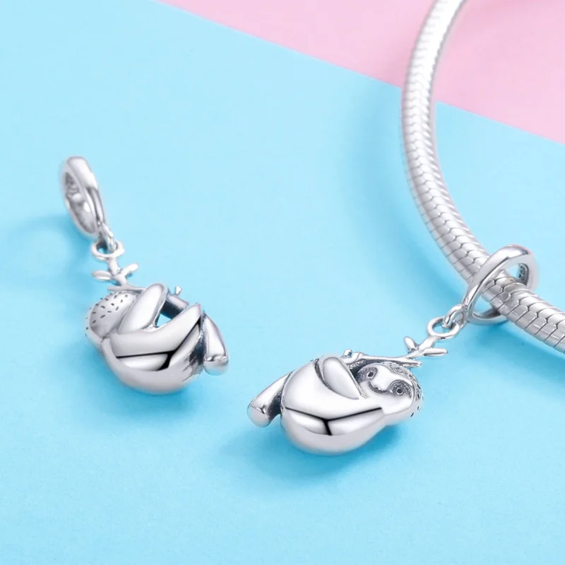 (imagem para) Charm Pendente Preguiça fofa estilo Pandora - SCC866 - Visualizar 3