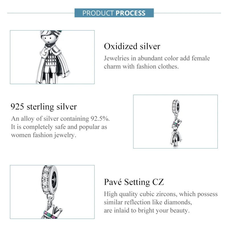 (imagem para) Charm Pendente Príncipe do mar estilo Pandora - SCC1584 - Visualizar 7