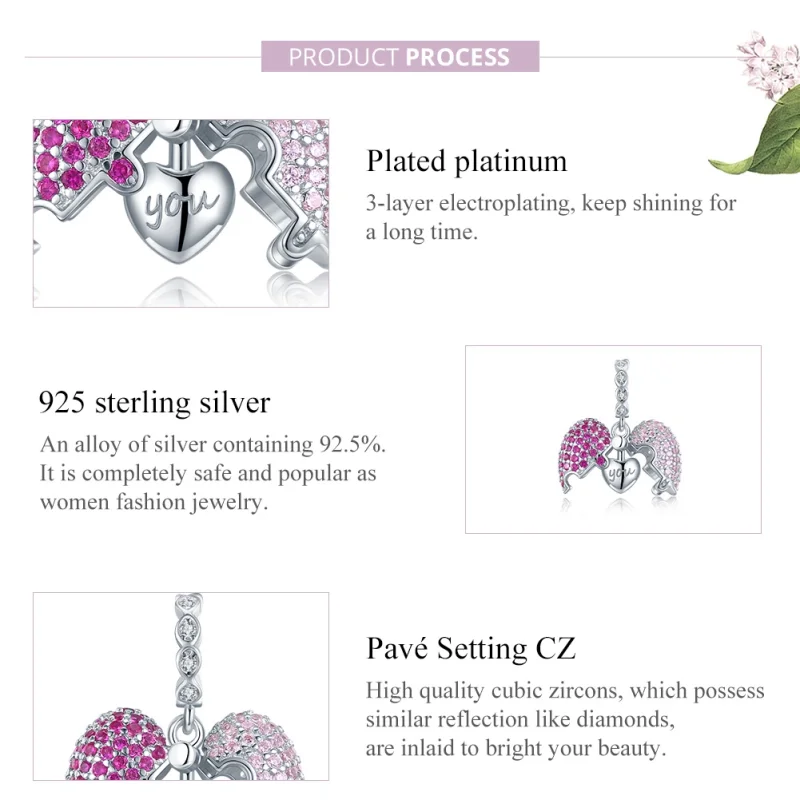 (imagem para) Charm Pendente Só você life Pandora - BSC282 - Visualizar 8