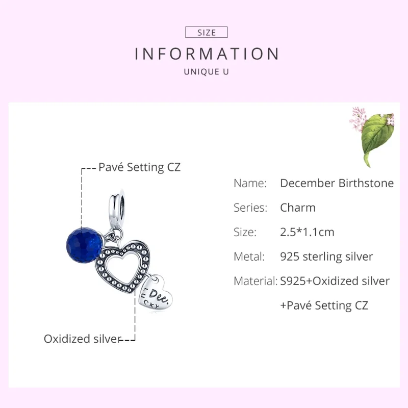 (imagem para) Charm Pendente Sorte de dezembro estilo Pandora - SCC1721 - Visualizar 6