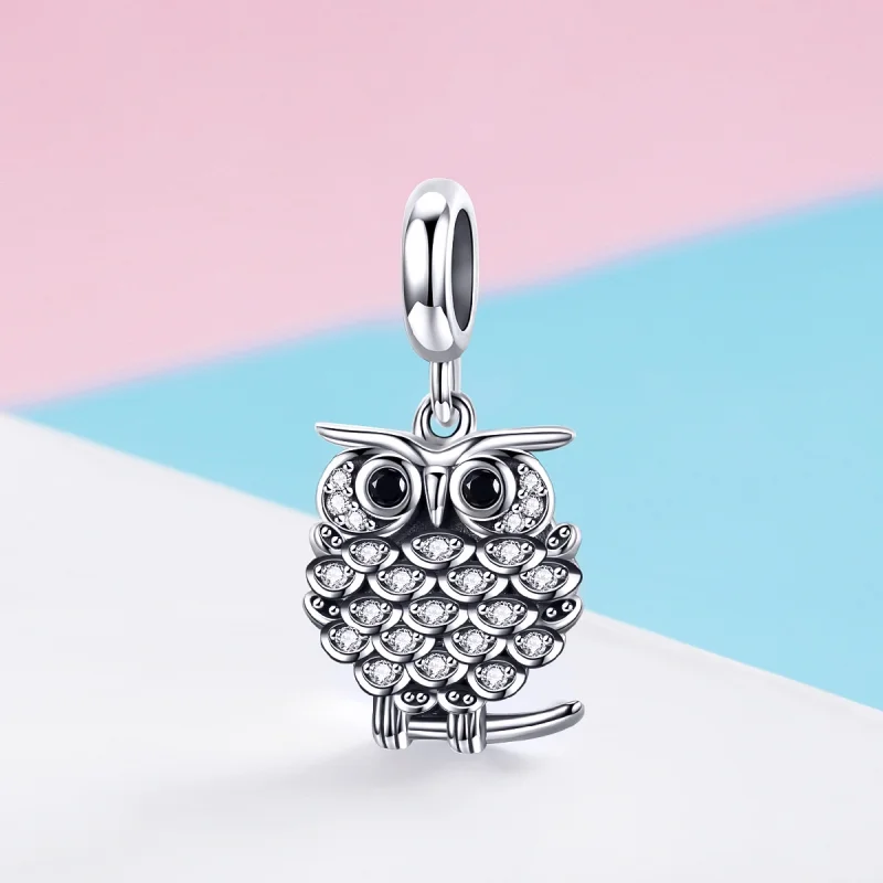 (imagem para) Charm Pendente Uma Coruja Brotando estilo Pandora - SCC949 - Visualizar 2