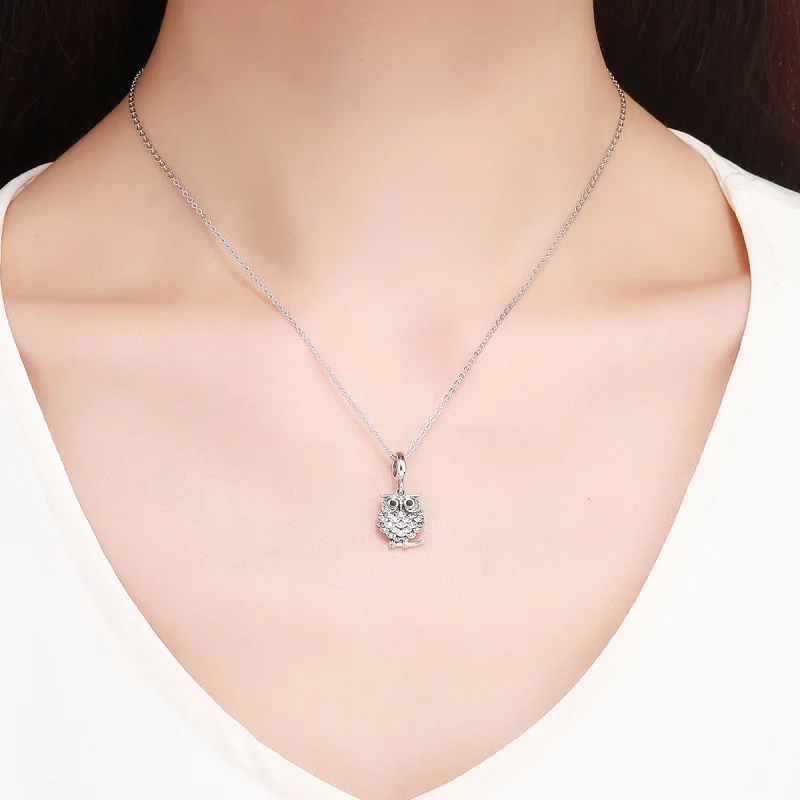 (imagem para) Charm Pendente Uma Coruja Brotando estilo Pandora - SCC949 - Visualizar 5