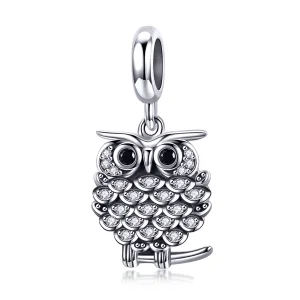 (imagem para) Charm Pendente Uma Coruja Brotando estilo Pandora - SCC949