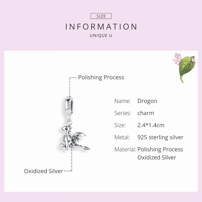 (imagem para) Charm Pendente Você é o Dragão Mágico estilo Pandora - SCC1322 - Visualizar 7