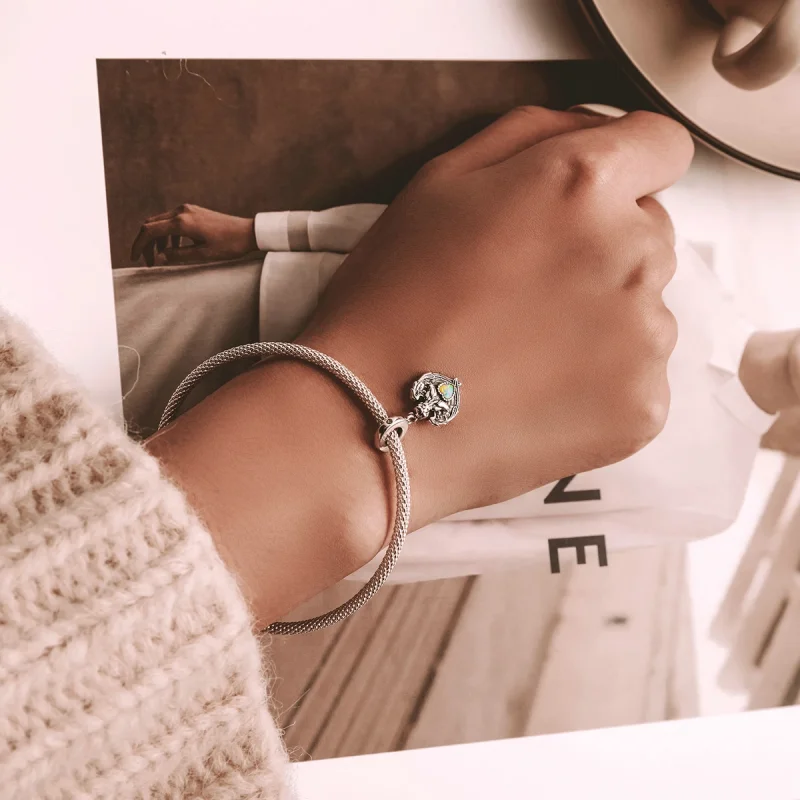 (imagem para) Pandora Style Angel Pray Love Dangle - BSC568 - Visualizar 5