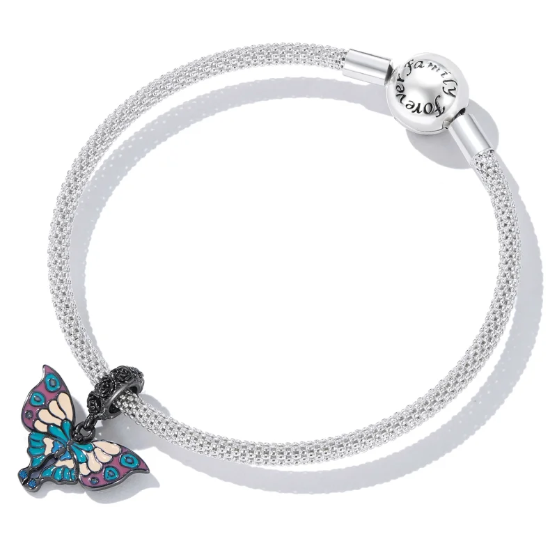 (imagem para) Pandora Style Artistic Butterfly Dangle - SCC2240 - Visualizar 5