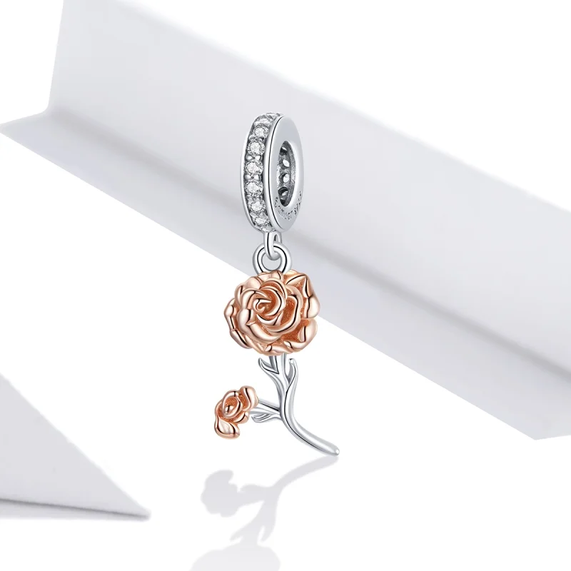 (imagem para) Pandora Style Carnation Dangle - BSC422 - Visualizar 2