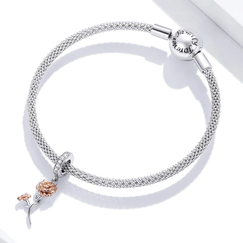 (imagem para) Pandora Style Carnation Dangle - BSC422 - Visualizar 3