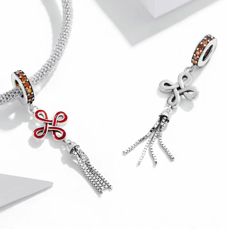(imagem para) Pandora Style Chinese Knot Dangle - SCC2069 - Visualizar 4