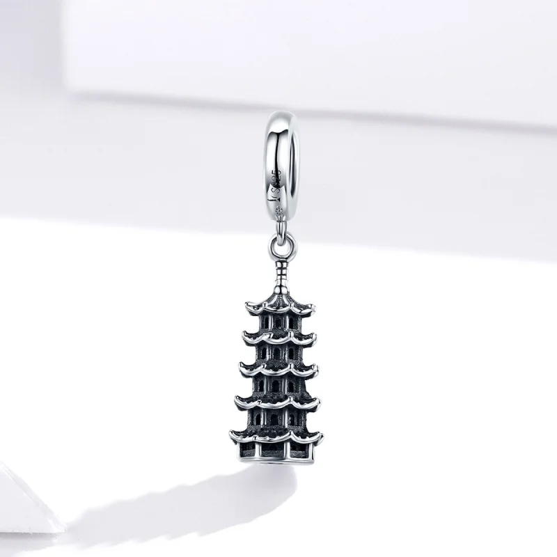 (imagem para) Pandora Style Chinese Tower Dangle - SCC1544 - Visualizar 4