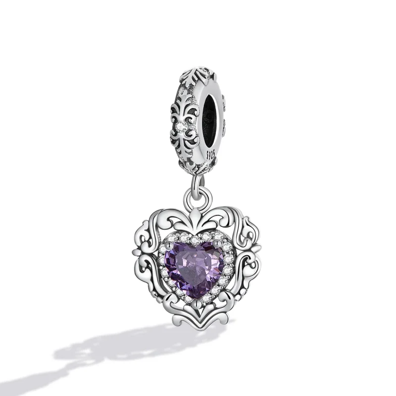 (imagem para) Pandora Style Classical Love Dangle - SCC2181 - Visualizar 2
