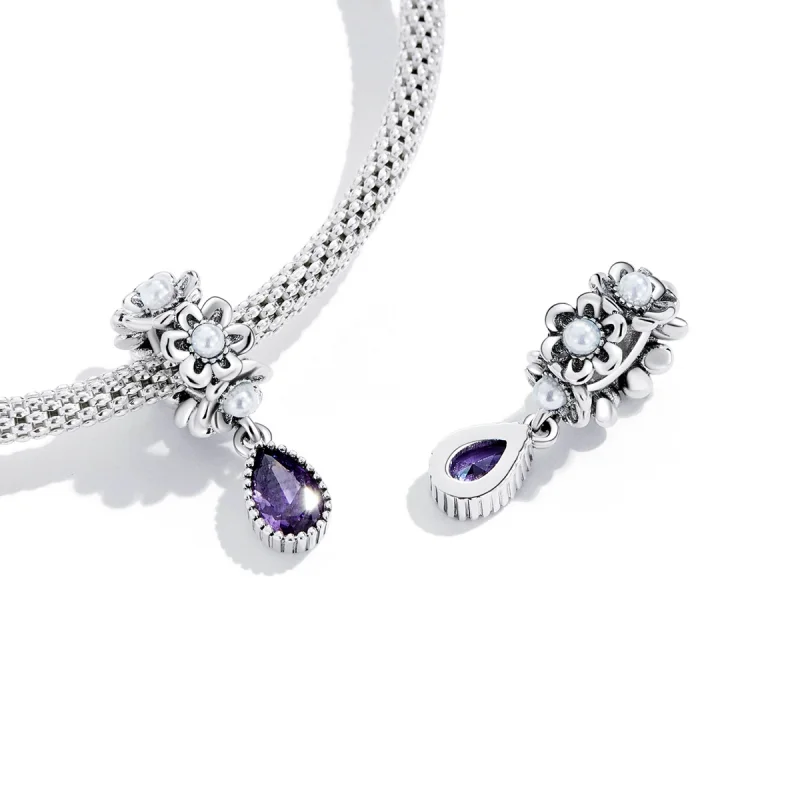 (imagem para) Pandora Style Classical Water Drop Dangle - SCC2180 - Visualizar 4