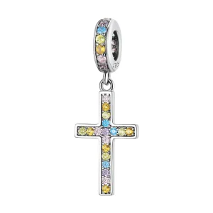 (imagem para) Pandora Style Colorful Cross Dangle - SCC2156