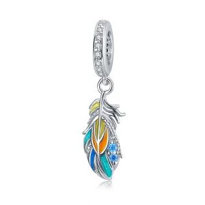 (imagem para) Pandora Style Colorful Feathers Dangle - BSC304