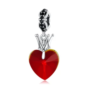 (imagem para) Pandora Style Crown Heart Dangle - SCC2247