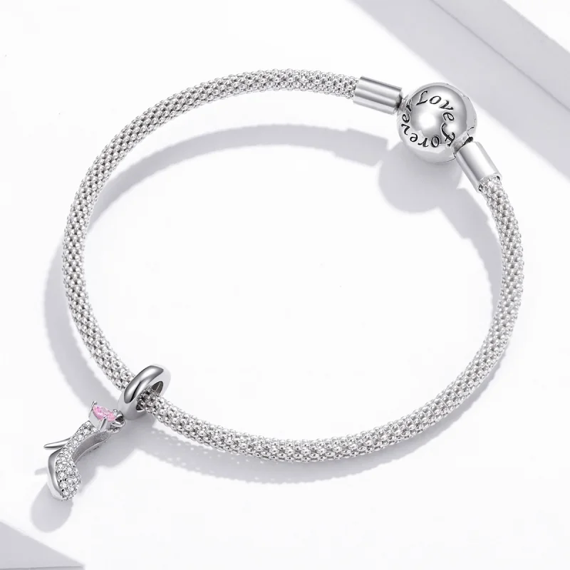 (imagem para) Pandora Style Crystal Slipper Dangle - BSC411 - Visualizar 3
