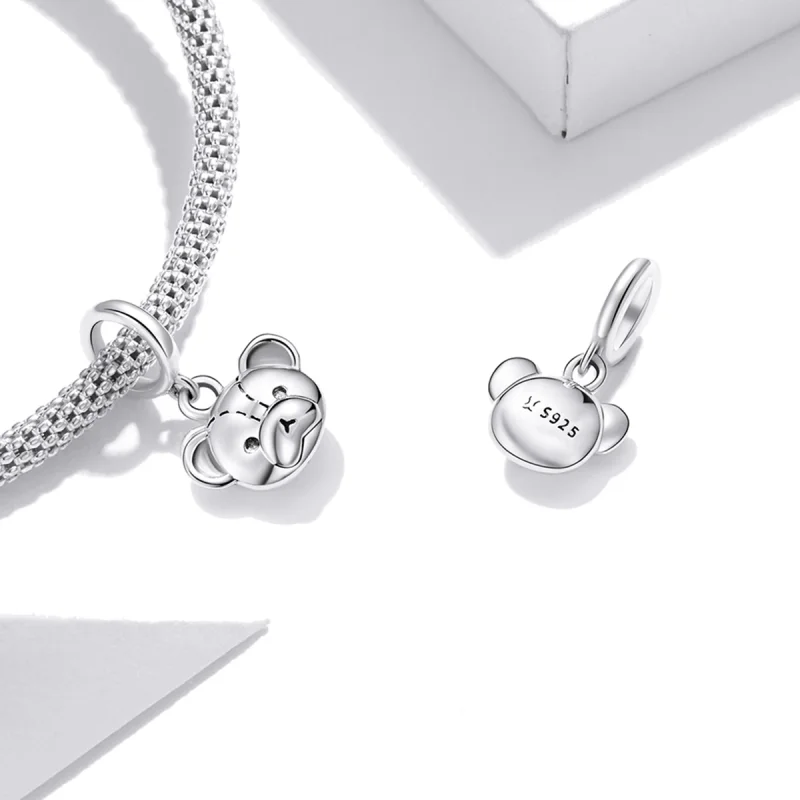 (imagem para) Pandora Style Cute Bear Dangle - SCX120-L - Visualizar 4