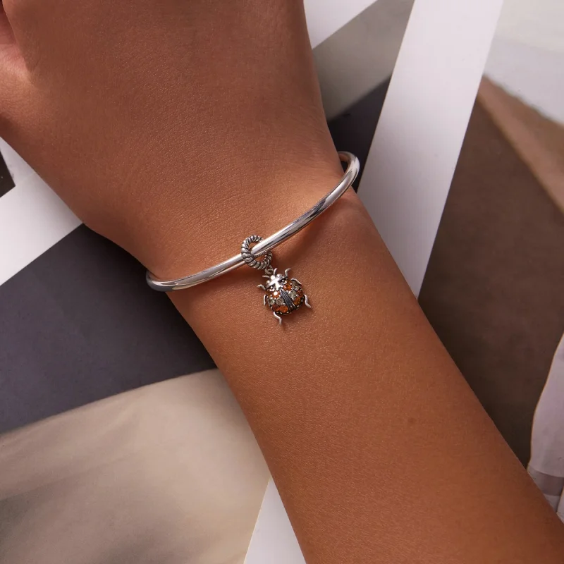 (imagem para) Pandora Style Delicate Ladybug Dangle - SCC2179 - Visualizar 5