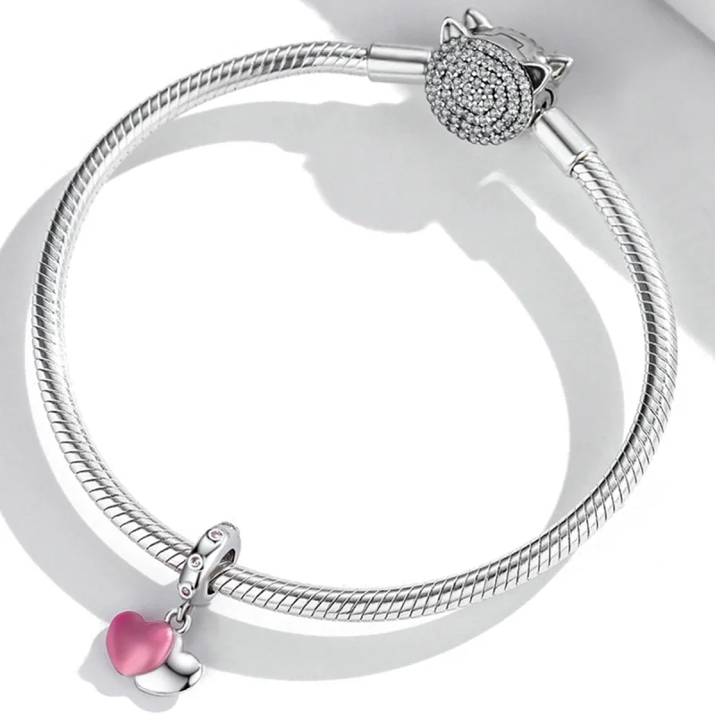 (imagem para) Pandora Style Double Love Dangle - SCC2006 - Visualizar 3