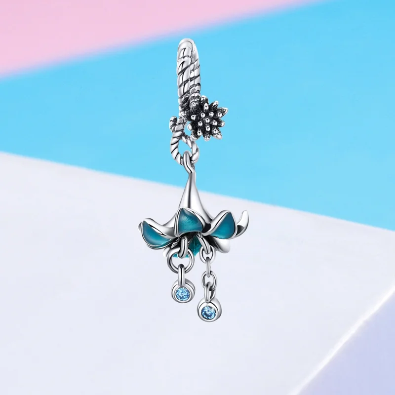 (imagem para) Pandora Style Dream Orchid Dangle - BSC034 - Visualizar 2