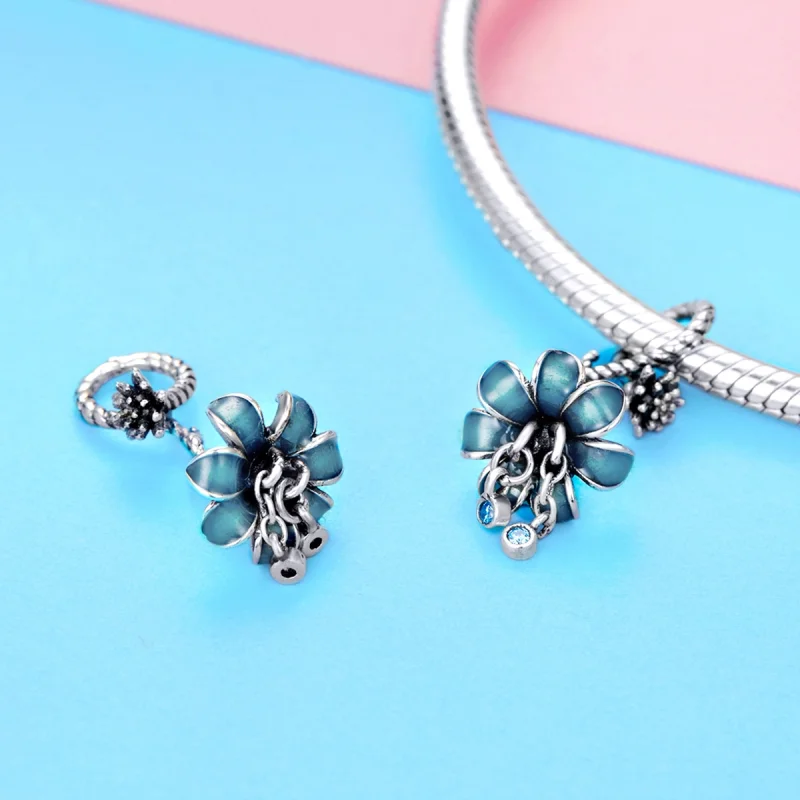 (imagem para) Pandora Style Dream Orchid Dangle - BSC034 - Visualizar 3