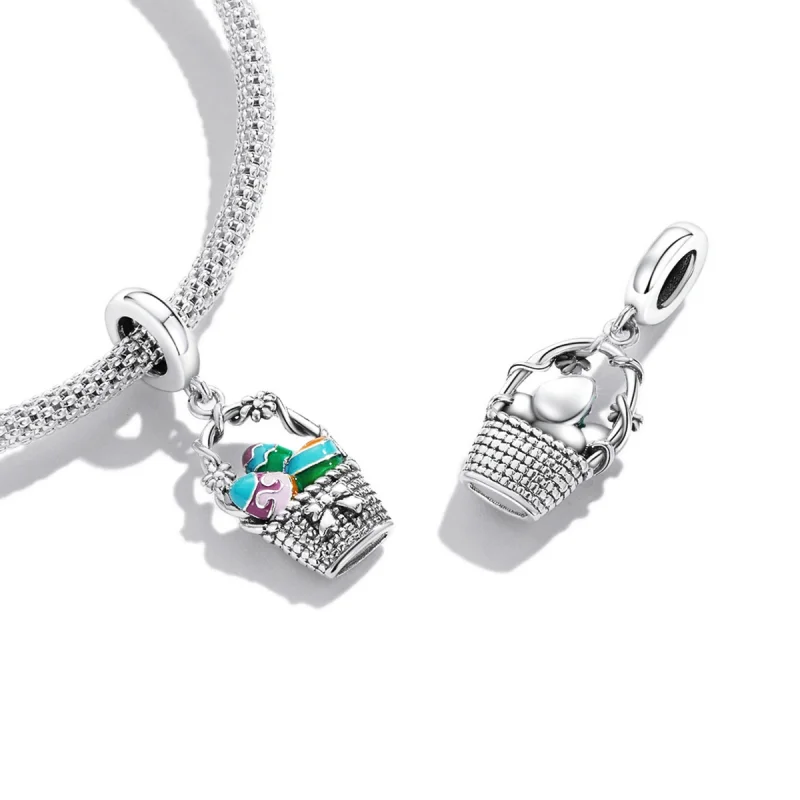 (imagem para) Pandora Style Egg Basket Dangle - SCC2118 - Visualizar 4