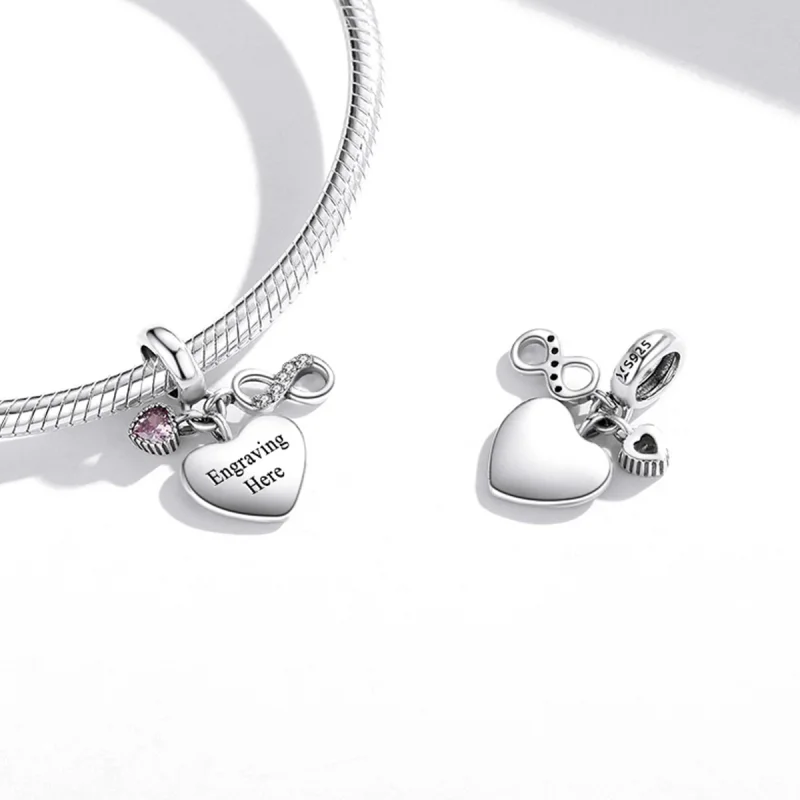 (imagem para) Pandora Style Endless Love Dangle - SCC1922 - Visualizar 4