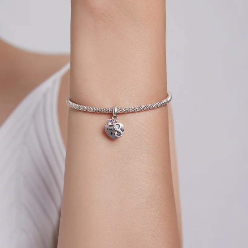 (imagem para) Pandora Style Endless Love Dangle - SCC1922 - Visualizar 5
