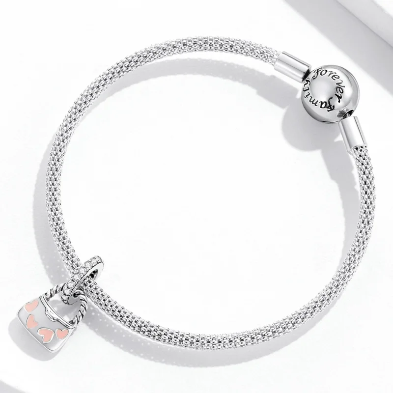 (imagem para) Pandora Style Exquisite Heart Bag Dangle - SCC2153 - Visualizar 3