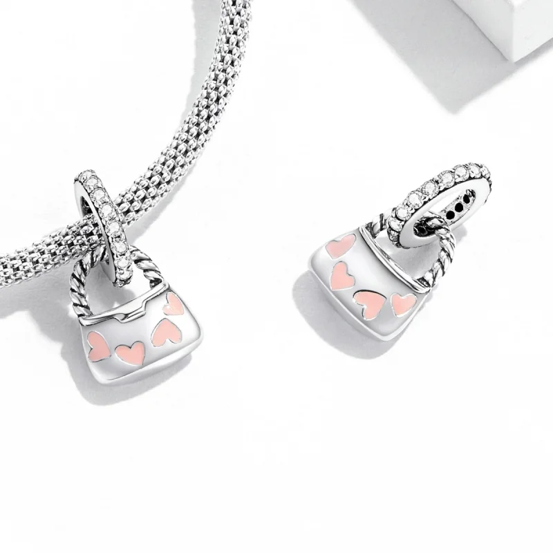 (imagem para) Pandora Style Exquisite Heart Bag Dangle - SCC2153 - Visualizar 4