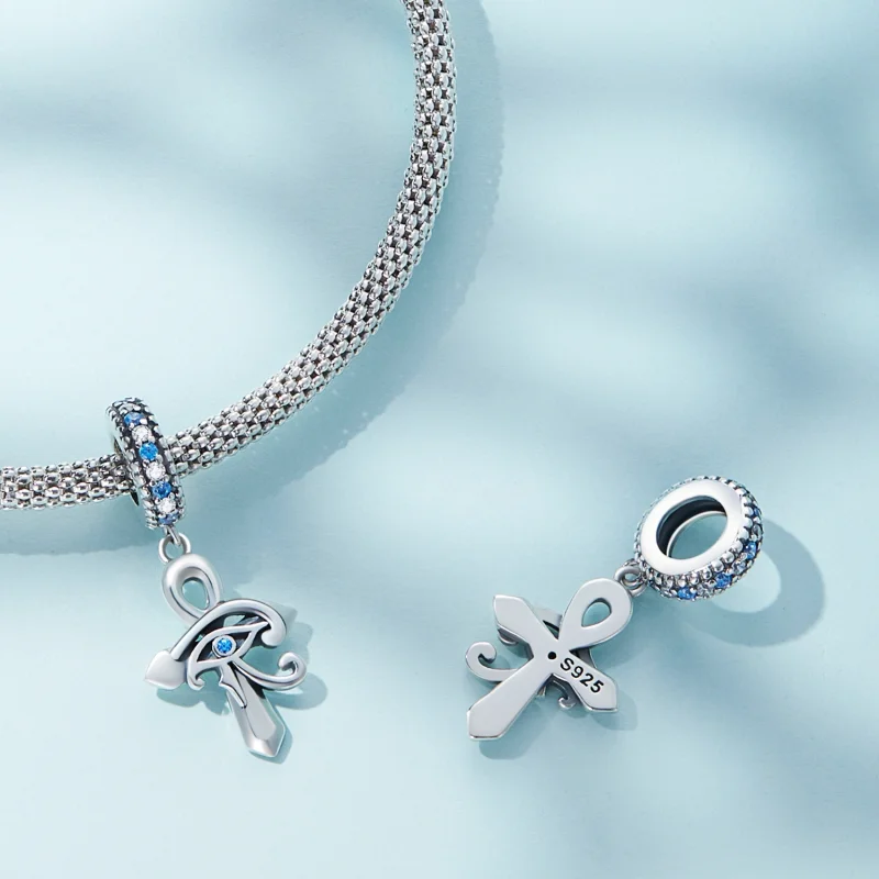 (imagem para) Pandora Style Eye of Horus On The Cross Dangle - SCC2371 - Visualizar 4