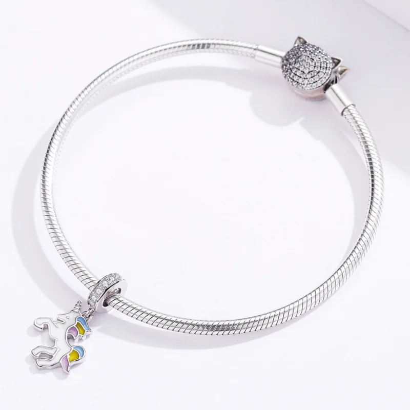 (imagem para) Pandora Style Fantasy Unicorn Dangle - BSC075 - Visualizar 3