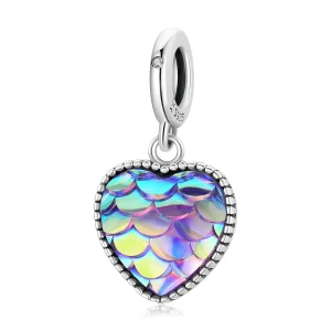 (imagem para) Pandora Style Fish Scale Heart Dangle - SCC2007