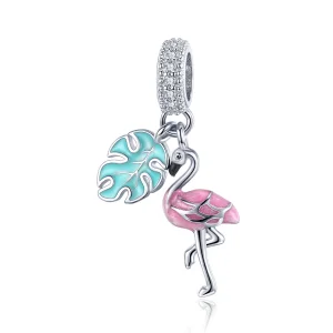 (imagem para) Pandora Style Flamingo Dangle - BSC277