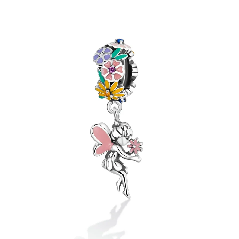 (imagem para) Pandora Style Flower Elf Dangle - BSC592 - Visualizar 2