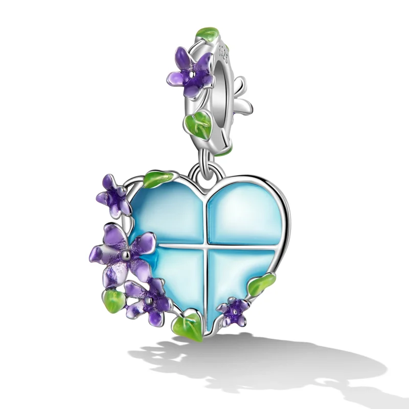 (imagem para) Pandora Style Flower Window Dangle - SCC2323 - Visualizar 2