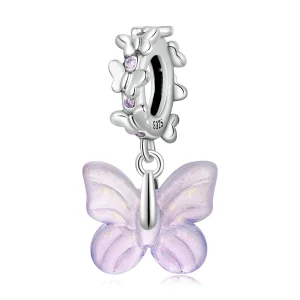 (imagem para) Pandora Style Glass Butterfly Dangle - SCC2087