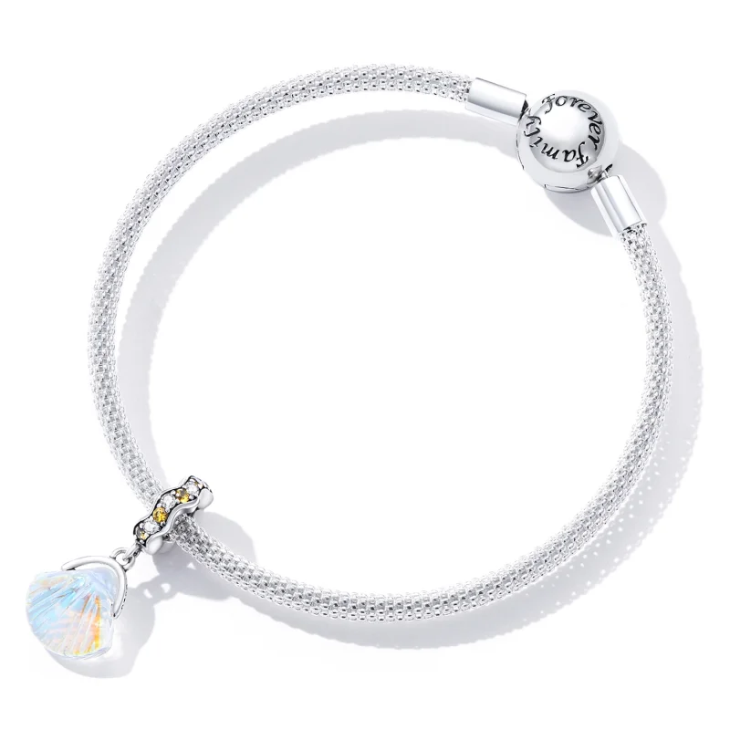 (imagem para) Pandora Style Glass Shell Dangle - SCC2211 - Visualizar 5