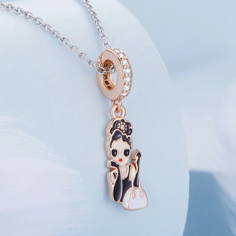 (imagem para) Pandora Style Goddess Hepburn Dangle - BSC641 - Visualizar 2