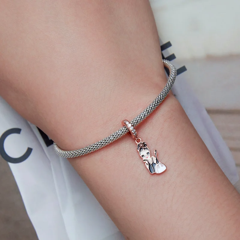 (imagem para) Pandora Style Goddess Hepburn Dangle - BSC641 - Visualizar 5