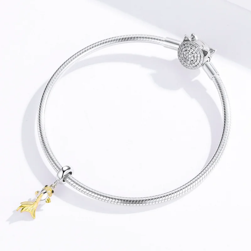 (imagem para) Pandora Style Golden Koi Dangle - BSC127 - Visualizar 3