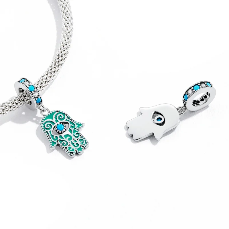(imagem para) Pandora Style Hand of Fatima Dangle - BSC593 - Visualizar 3