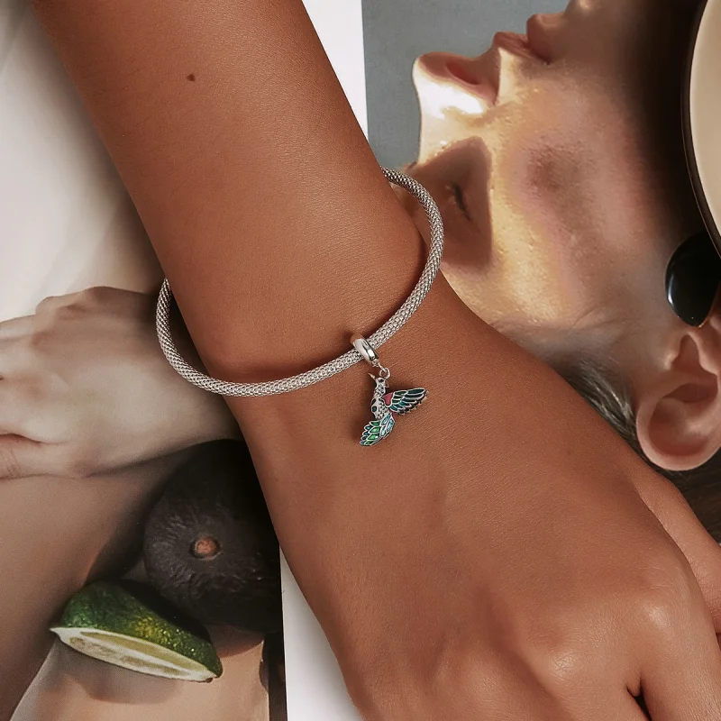 (imagem para) Pandora Style Kingfisher Dangle - SCC2126 - Visualizar 5