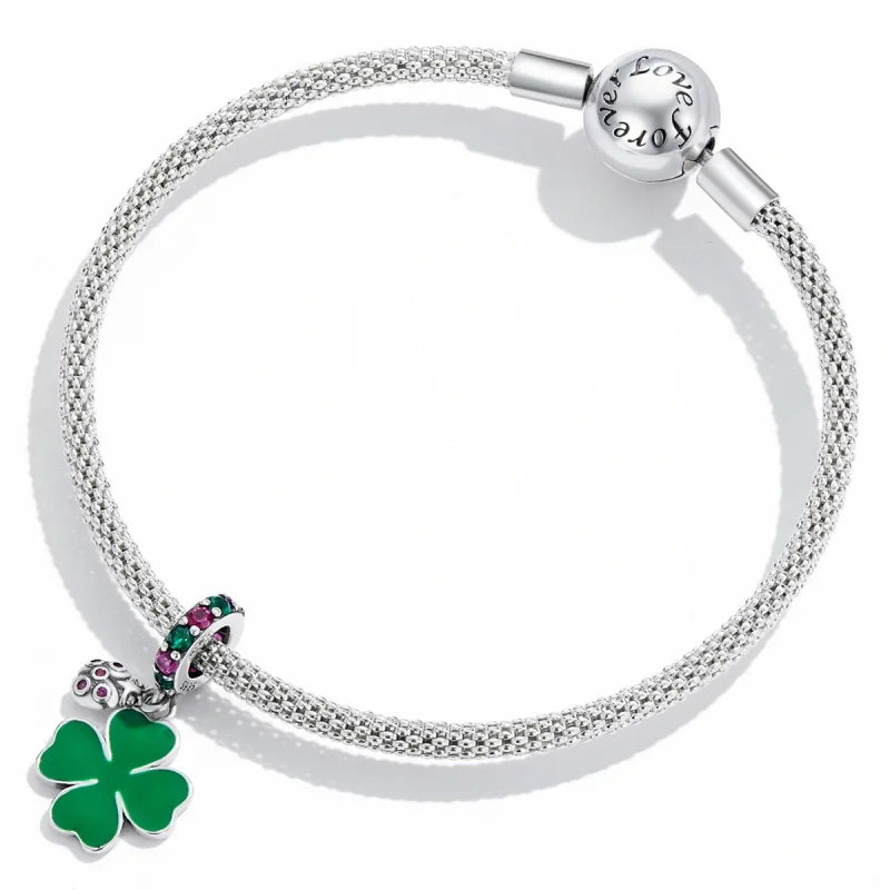 (imagem para) Pandora Style Ladybug Clover Dangle - SCC2187 - Visualizar 4